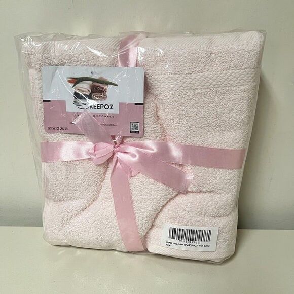 24 Pack WashCloths Set 12"x12" 100% Cotton Soft and Fluffy - Pink - Picture 3 of 6